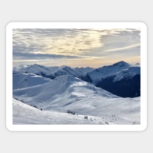 Beautiful Winter Snowy Mountains Sticker